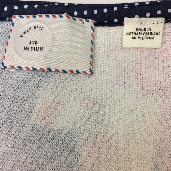 Anthropologie postmark floral Peplum Top M - Picture 5 of 6